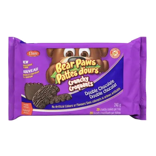 Bear Paws Crunchy Cookies Double Chocolate 240 g