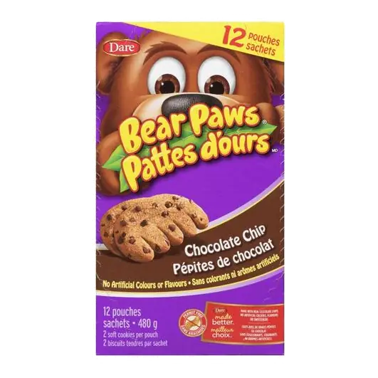 Bear Paws Peanut-Free Cookies Chocolate Chip 480 g