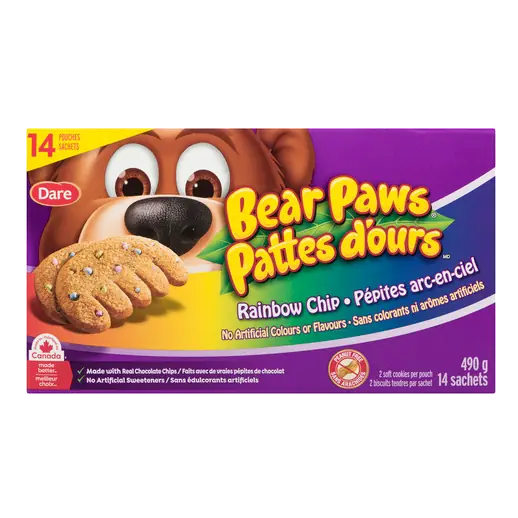 Bear Paws Soft Cookies Rainbow Chip 490 g