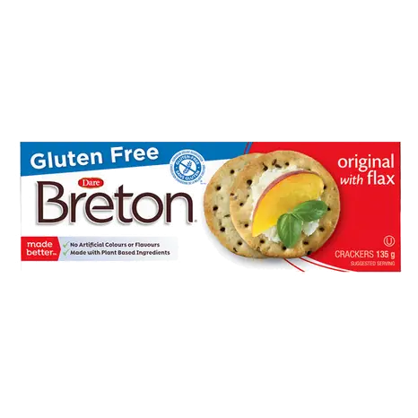 Breton Gluten-Free Crackers Original With Flax 135 g