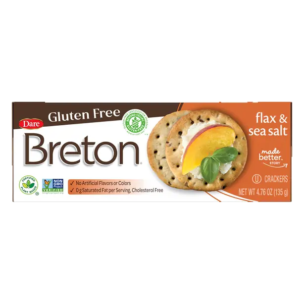 Breton Gluten Free Flax & Sea Salt Crackers