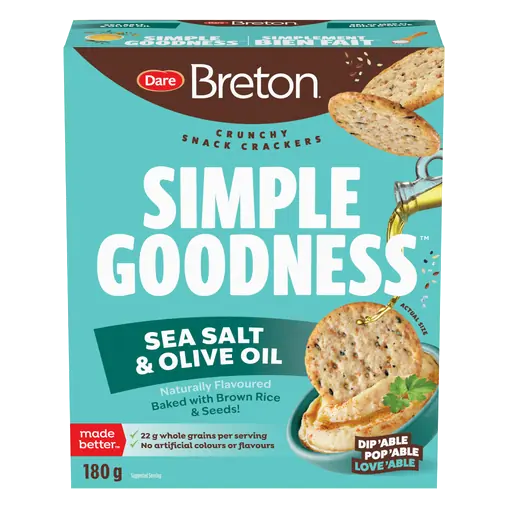 Breton Simple Goodness Crackers Sea Salt & Olive Oil 180 g