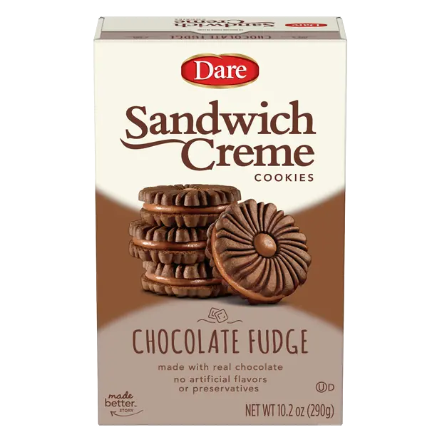 Chocolate Fudge Sandwich Creme Cookies