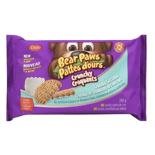 Bear Paws Crunchy Cookies Vanilla Sprinkle 240 g