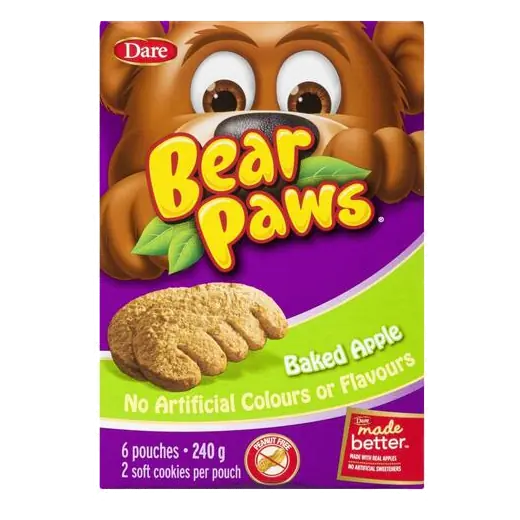 Bear Paws Peanut-Free Cookies Baked Apple 240 g