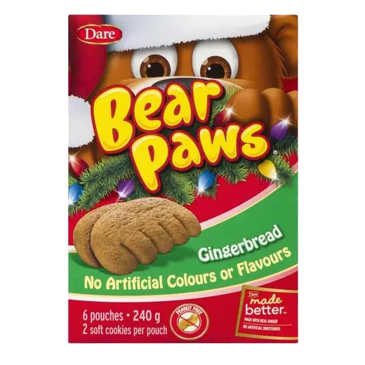 Bear Paws Peanut-Free Cookies Gingerbread 240 g