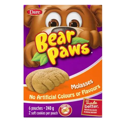 Bear Paws Peanut-Free Cookies Molasses 240 g