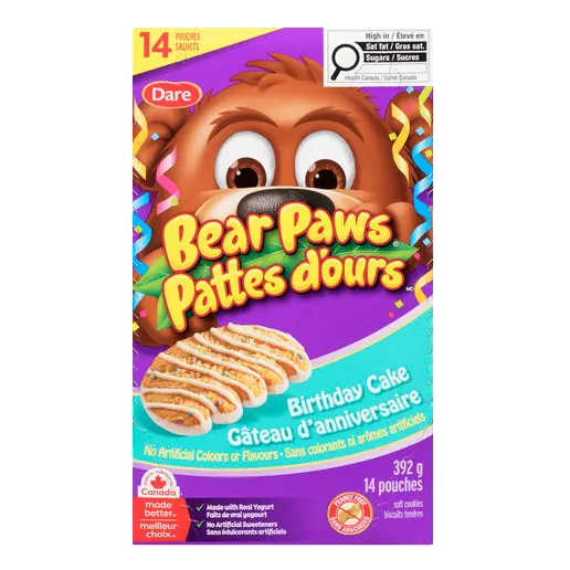 Bear Paws Peanut-Free Soft Cookies Birthday Cake 14 Pouches 392 g