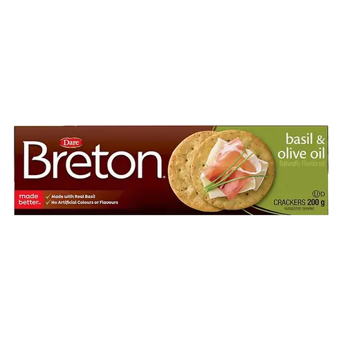 Breton Crackers Basil And Olive Oil 200 g