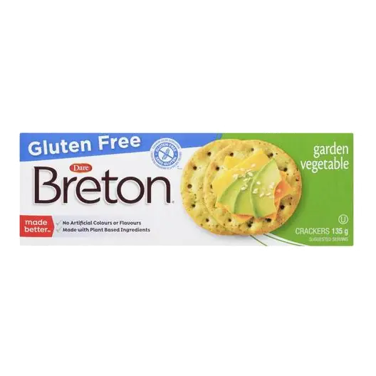 Breton Gluten-Free Crackers Garden Vegetable 135 g