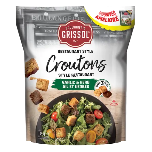 Grissol Croutons Restaurant Style Garlic & Herb 135 g