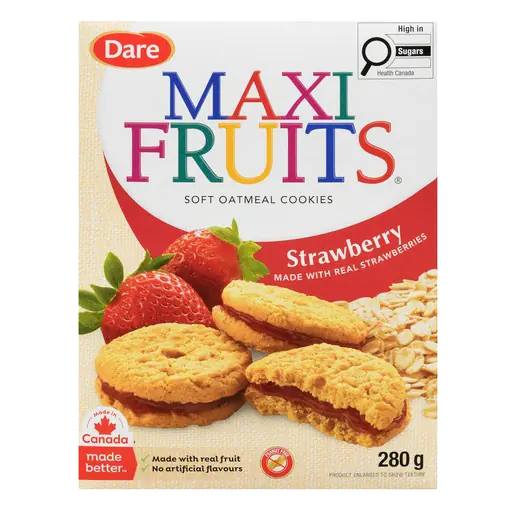 Maxi Fruits Oatmeal Cookies Strawberry 280 g