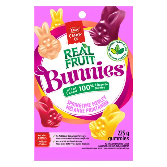 Real Fruit Candy Bunny Heads 225 g