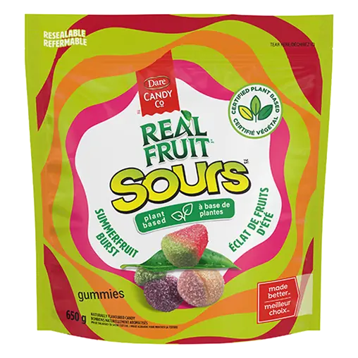 Real Fruit Candy Sours Summerfruit Burst 650 g