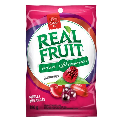 Real Fruit Plant Based Gummies Medley 180 g