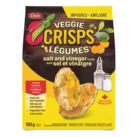 Veggie Crisps Salt & Vinegar 100 g