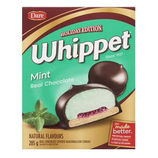 Whippet Chocolate Covered Marshmallow Cookies Mint 285 g