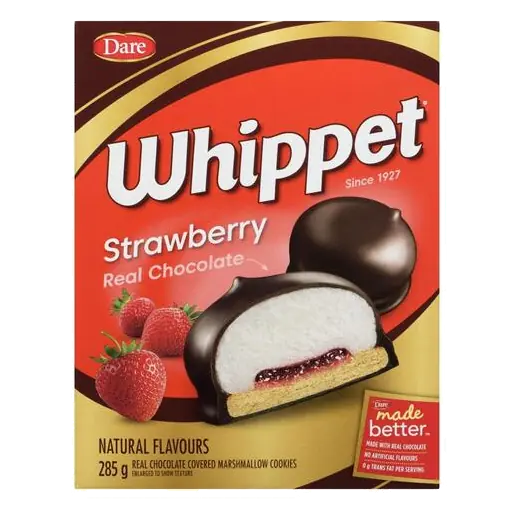 Whippet Chocolate Covered Marshmallow Cookies Strawberry 285 g