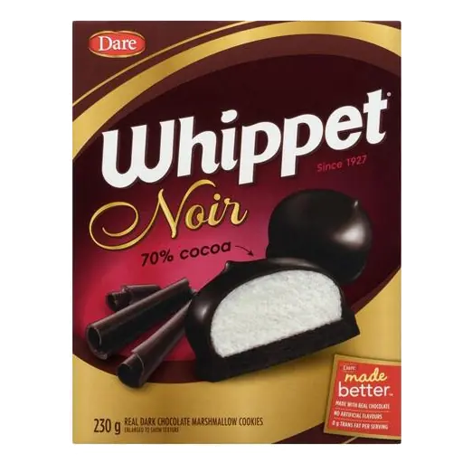 Whippet Noir Cookie 70% Cocoa Dark Chocolate Original 230 g