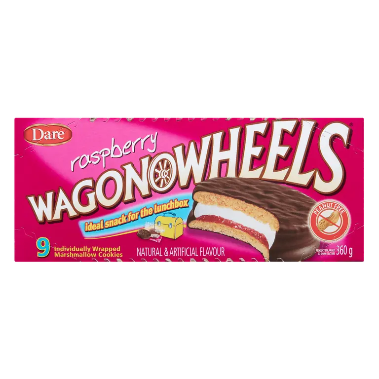Peanut-Free Wagon Wheels Raspberry 360 g