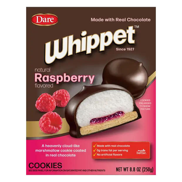 Raspberry Whippet Cookies