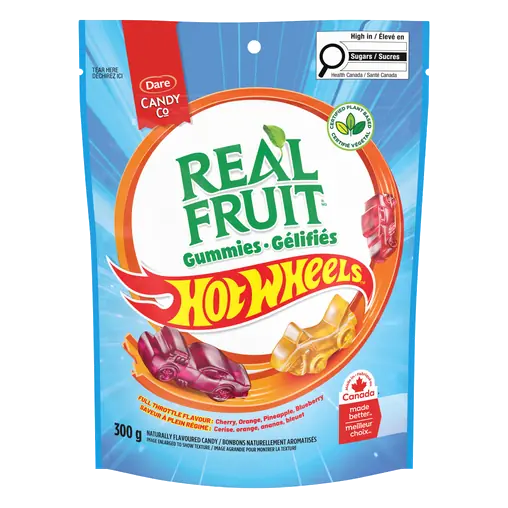 Real Fruit Gummies Hot Wheels 300 g