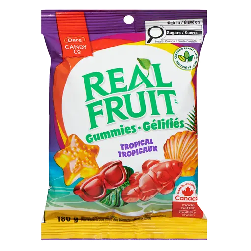 Real Fruit Plant Based Gummies Tropical 180 g