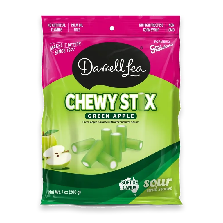 Fabulicious Green Apple Sour Candy Stix
