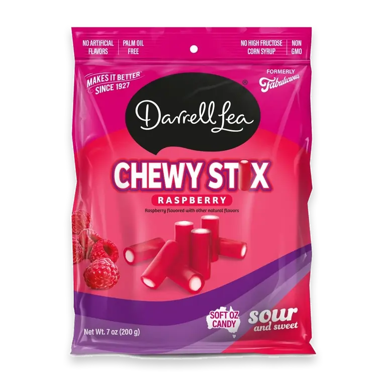 Fabulicious Raspberry Sour Candy Stix