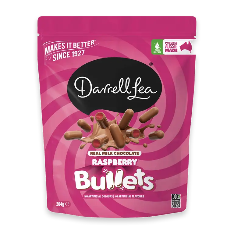Milk Chocolate Raspberry Bullets