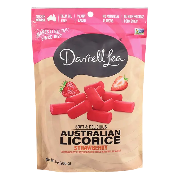 Strawberry Flavored Soft Australian Licorice Candy