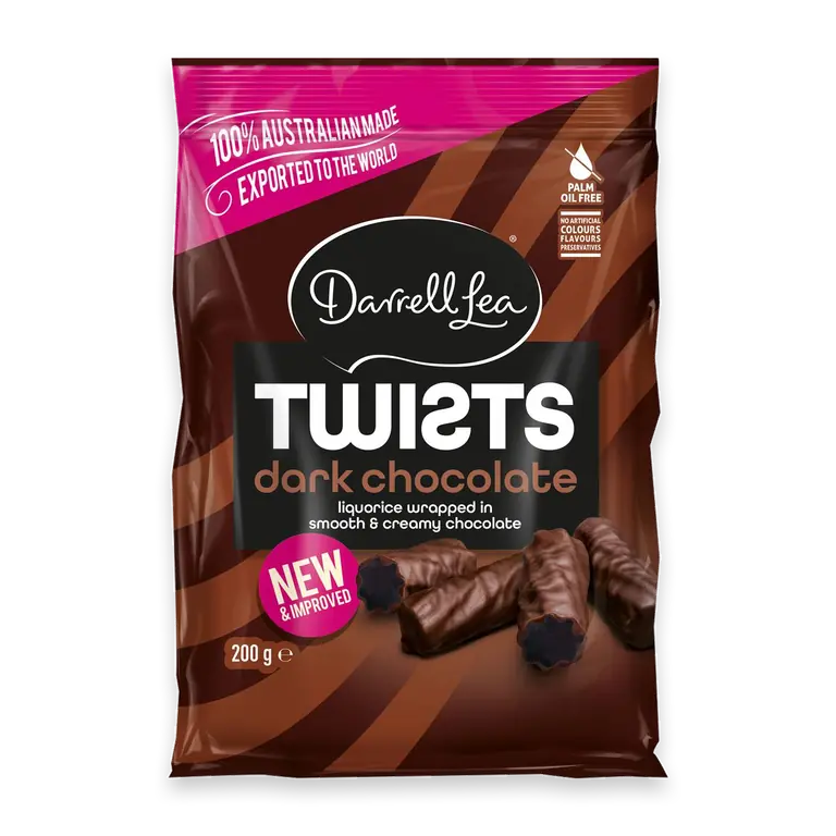 Twists Dark Chocolate Liquorice