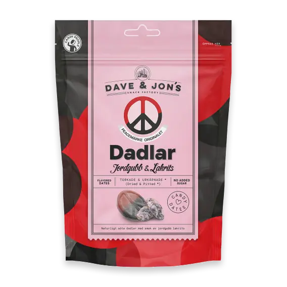 Peacemärke Jordgubb Lakrits Dadlar