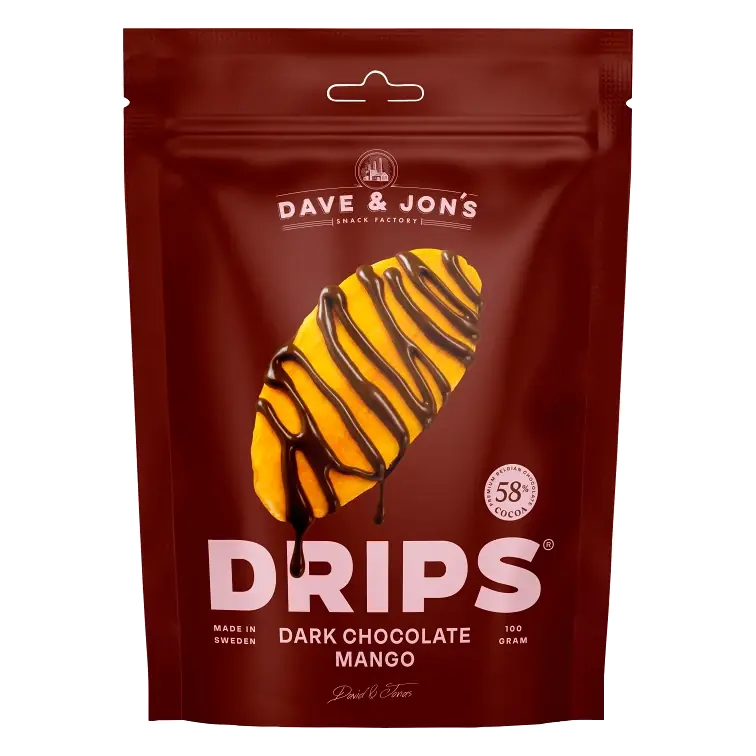 Torkad mango med mörk choklad 100g