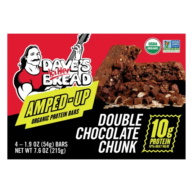 Amped-Up Double Chocolate Chunk Protein Bars - 4 ct