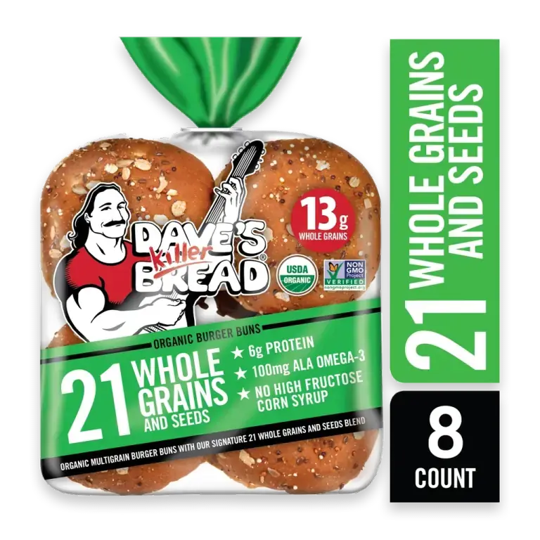 Organic 21 Whole Grains and Seeds Hamburger Buns