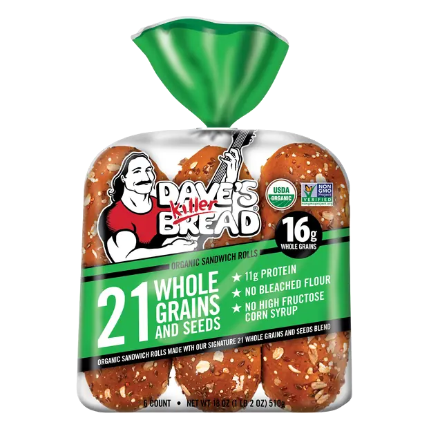 Organic 21 Whole Grains & Seeds Sandwich Rolls - 6 ct
