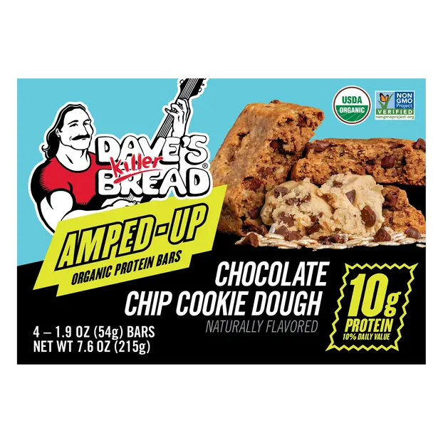Organic Chocolate Chip Cookie Dough Protein Bars - 4ct