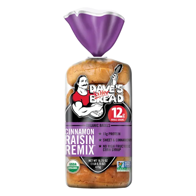 Organic Cinnamon Raisin Remix Whole Grain Bagels 5 ct