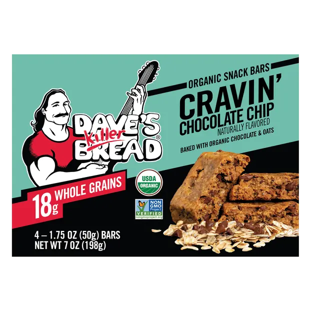 Organic Cravin' Chocolate Chip Snack Bar - 4 ct
