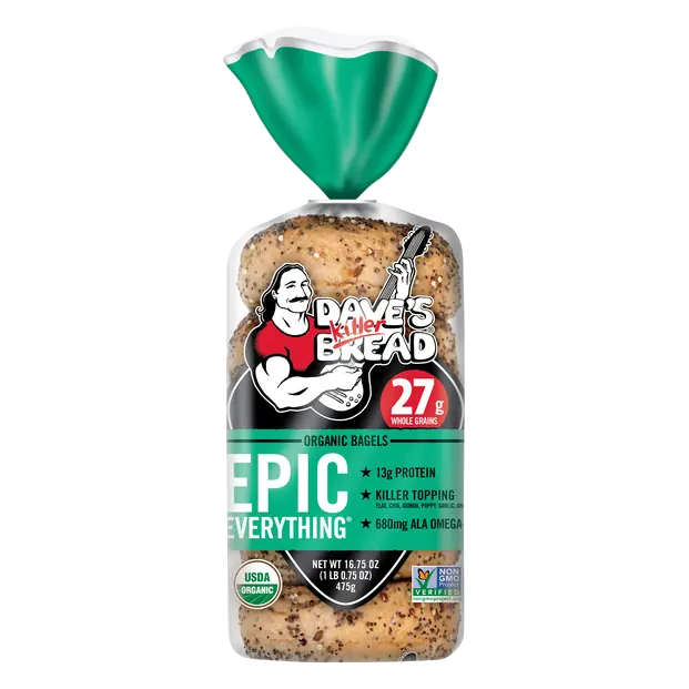 Organic Epic Everything Whole Grain Bagels - 5 ct
