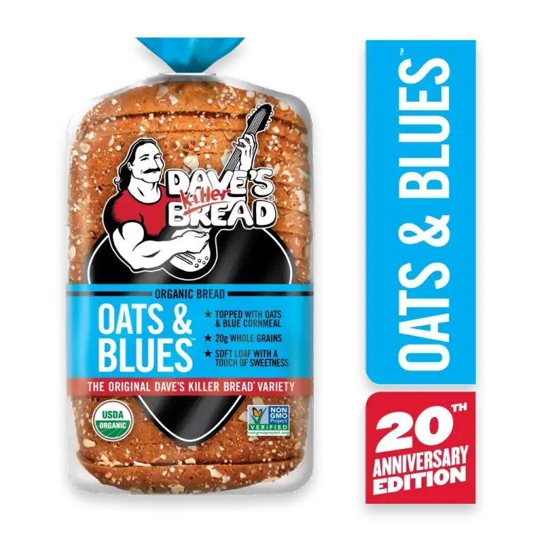 Organic Oats & Blues Bread, Organic Oats & Blue Cornmeal Topped, 25 oz Loaf