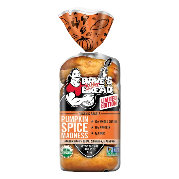 Organic Pumpkin Spice Madness Bagels - 5 ct