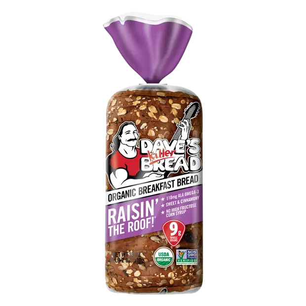Organic Raisin' The Roof Breakfast Bread Sliced