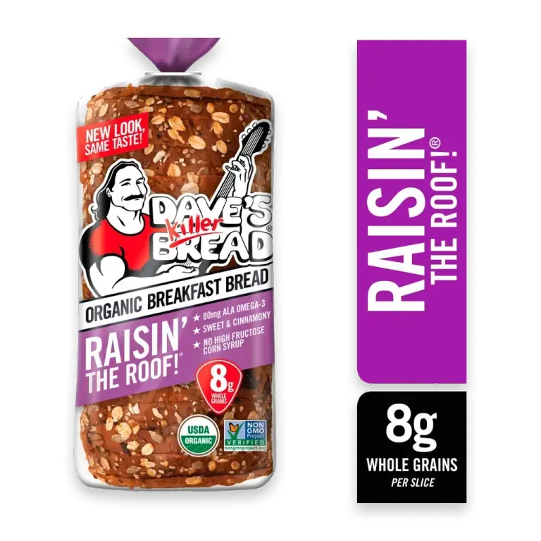 Organic Raisin The Roof Cinnamon Raisin Bread