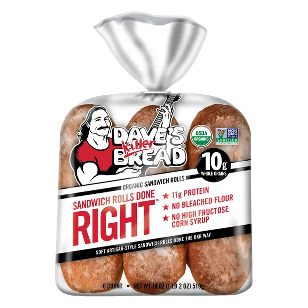 Organic Sandwich Rolls - 6 ct