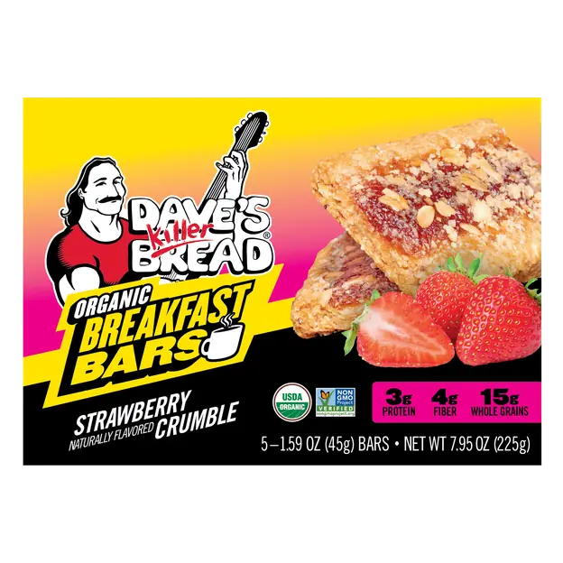 Organic Strawberry Crumble Breakfast Bars - 5 ct