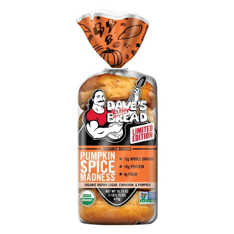 Pumpkin Spice Madness Bagels, Limited Edition Organic Bagels
