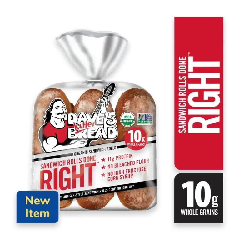 Sandwich Rolls Done Right, Organic White Bread Sandwich Rolls, 6 Count