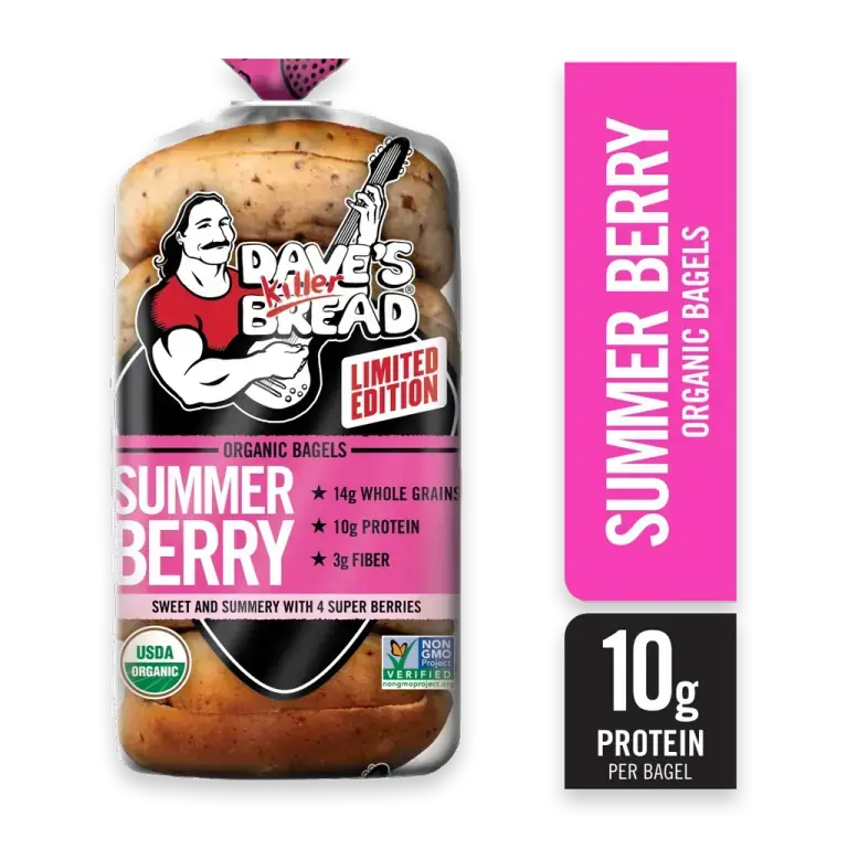 Summer Berry Bagels, Limited Edition Organic Bagels, 5 Count
